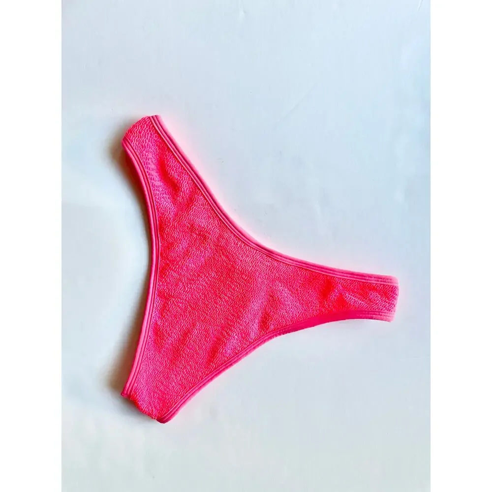 L*Space Whiplash Bikini Bottom Neon Pink Size Medium New